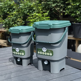 廚餘堆肥桶 室內家用垃圾分類波卡西堆肥箱 積肥漚肥桶自製堆肥雙蓋
