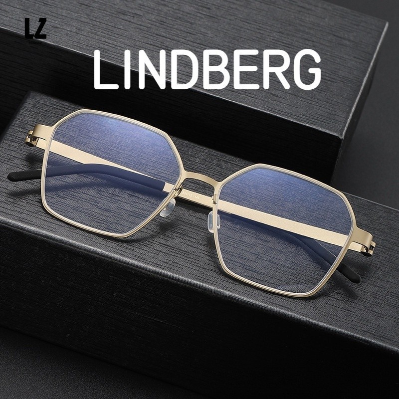 【LZ鈦眼鏡】純鈦無螺絲眼鏡框 LINDBERG林德伯格衕款眼鏡架9624時尚復古多邊形近視眼鏡