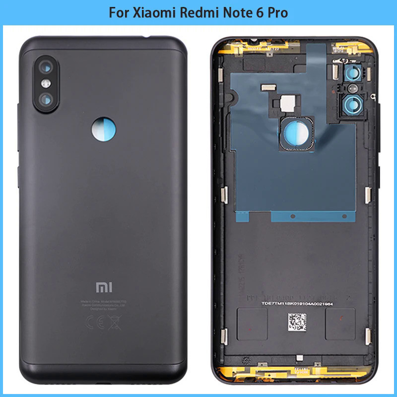 REDMI XIAOMI 原裝小米紅米 Note 6 Pro 電池蓋後蓋後門 Note6 Pro 外殼側鍵按鈕更換零件