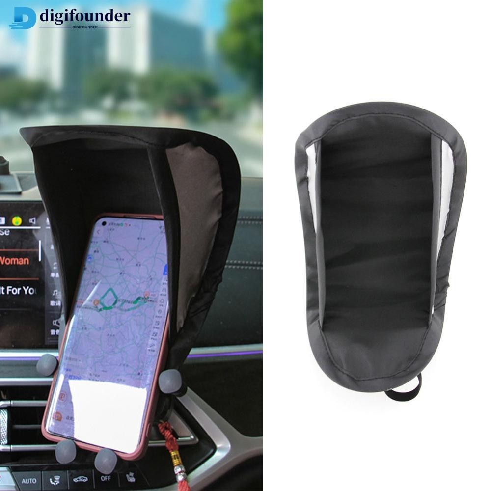 Digifounder 1 件汽車儀表板手機防曬遮陽罩手機傘遮陽罩適用於摩托車自行車汽車防燙汽車內飾配件 H9N7
