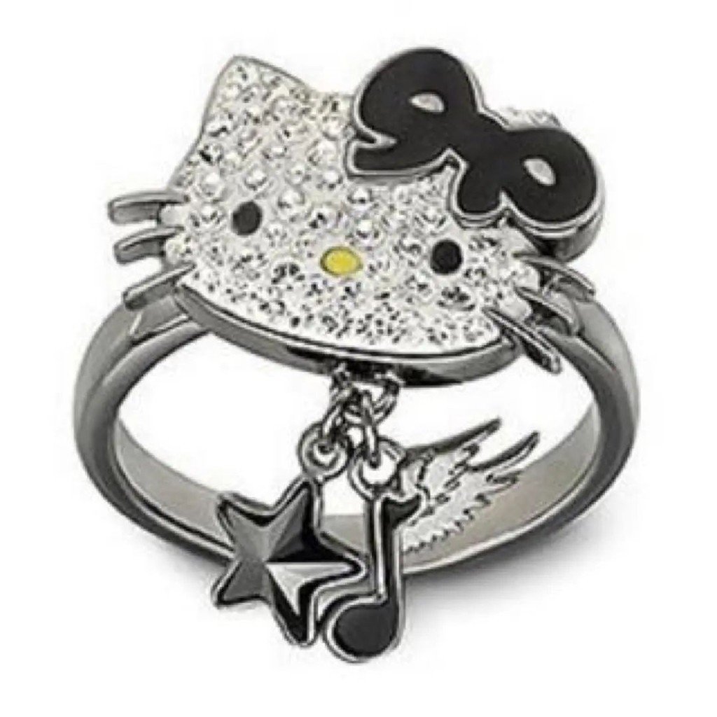 SWAROVSKI 施華洛世奇 戒指 hello kitty 日本直送 二手