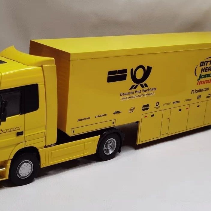 IXO 1/43 賓士 ACTROS 集裝箱模型車頭合金車廂塑膠