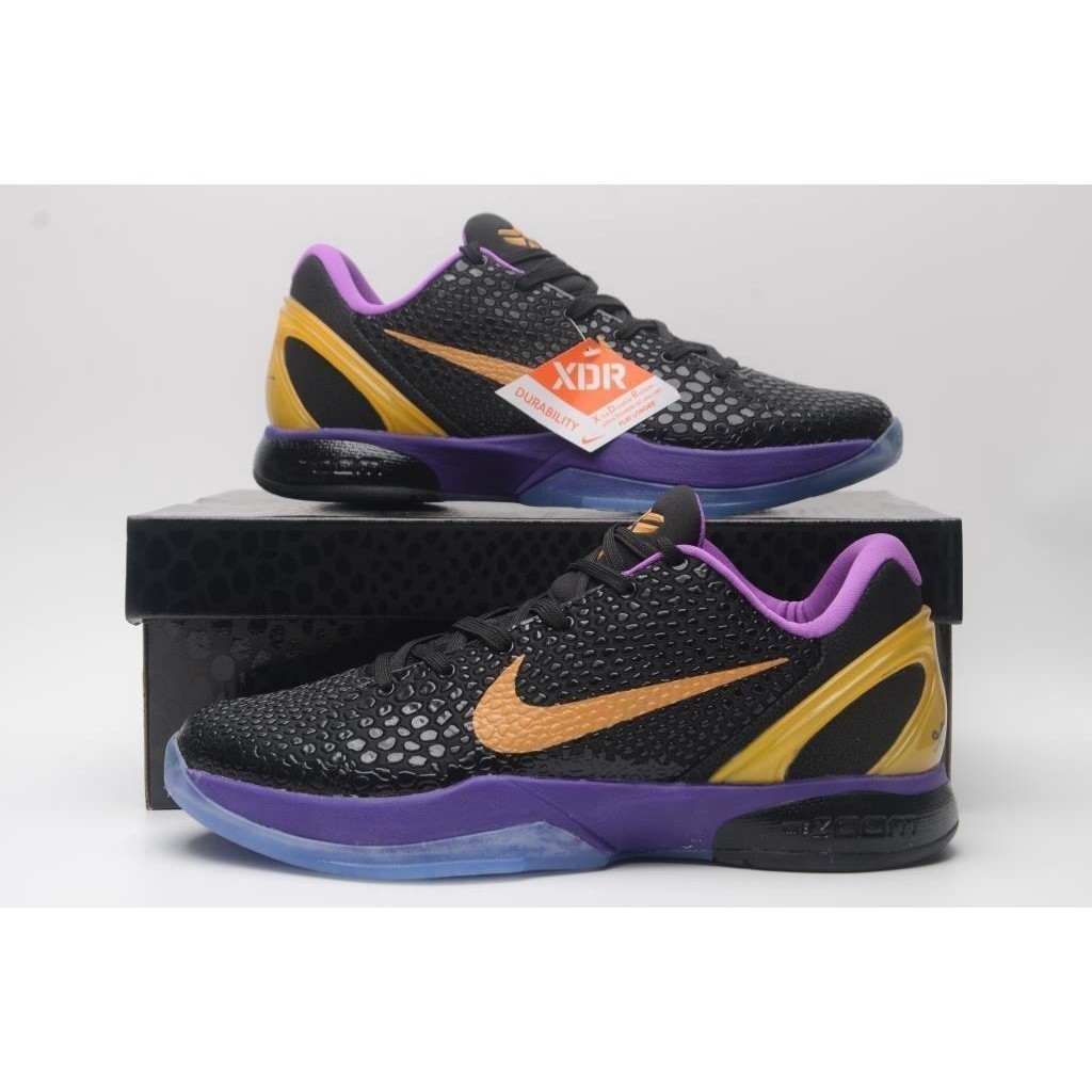 2024 高品質 NK Kobe 6 VI kobe6 精英黑黃紫低幫籃球鞋運動鞋