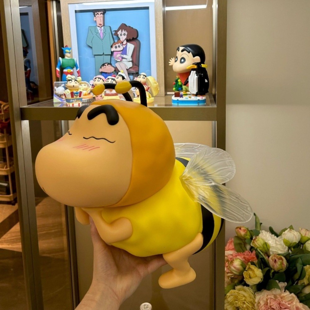 蠟筆小新動漫人物蜜蜂角色扮演 1:1 Shin-Chan 帶燈大型動作公仔收藏模型玩具