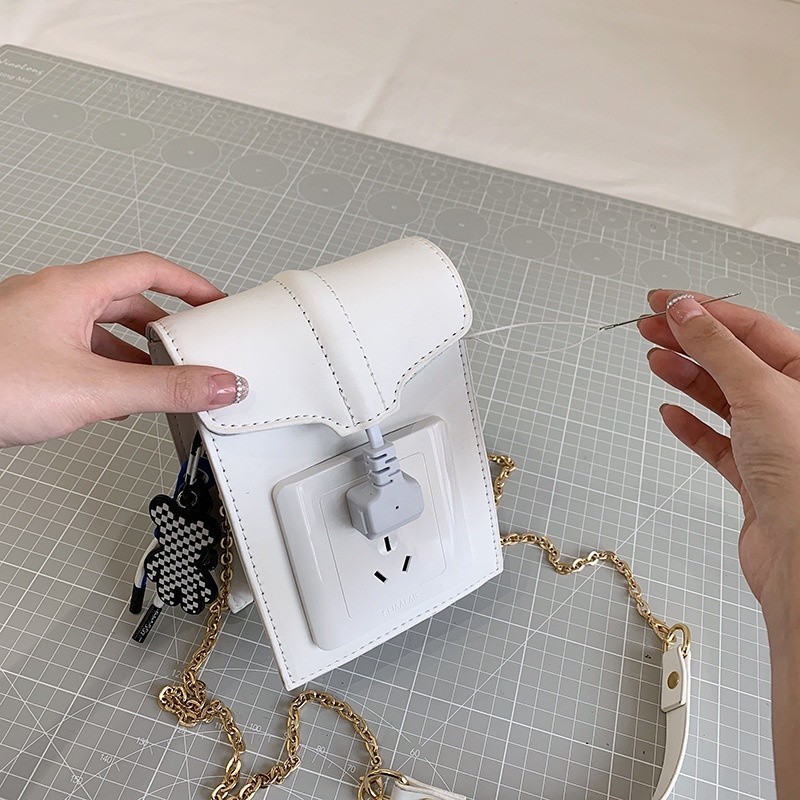 COCO抖音網紅衕款插座包 DIY材料包自製女包 潮手機斜背包時尚斜背包