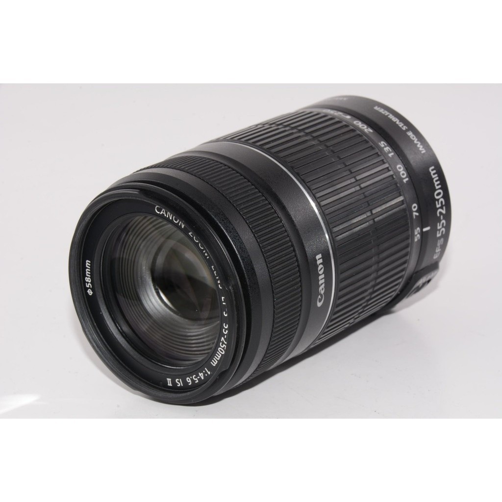 Canon 佳能EF-S55-250mm F4-5.6 IS變焦 鏡頭 望遠 日本直送 二手