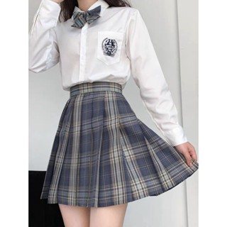 💘襯衫格裙🚀日系JK制服✨修身顯瘦 百褶裙 長袖短袖 百褶裙 制服短裙 學院風國中高校學生服 學院風套裝
