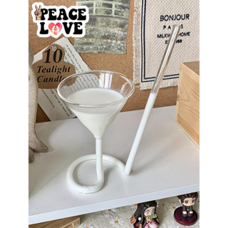 🍻PEACE酒吧🍻ins風創意搞怪玻璃杯螺旋帶吸管杯牛奶喝水杯子家用女咖啡杯酒杯