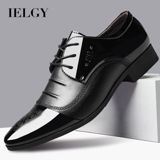 IELGY 新款男士皮鞋大碼休閒鞋商務正裝鞋