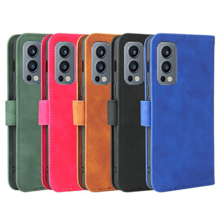 日本書本式防摔殼 適用1+ oneplus 一加Nord 2保護套手機殼膚感牛皮紋翻蓋插卡復古磁扣簡約商務皮套