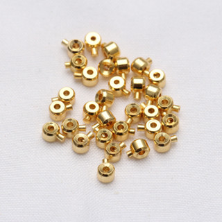 宏雲Hongyun-tc- (50pcs)14k包金配件項鍊卡扣按扣diy手工手鏈收尾夾扣鋼絲繩魚線定位扣