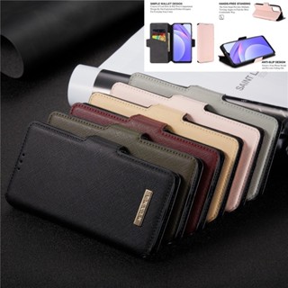 小米手機側扣油邊十字紋皮套 小米POCO M3 紅米9T Note10 Pro Max Note10S 5G 翻蓋保護殼