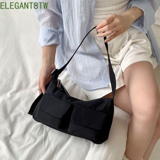 ELEGANT8TW單肩包,輕的尼龍斜揹包,韓國人防水的純色多口袋郵差包戶外的