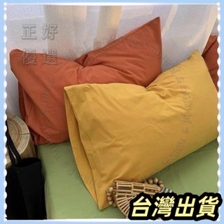 🌟臺灣發貨+統編🌟限時下殺 枕頭套✨冬季磨毛水洗棉枕套保暖純色枕頭套簡約4874cm單人一對日系棉純棉