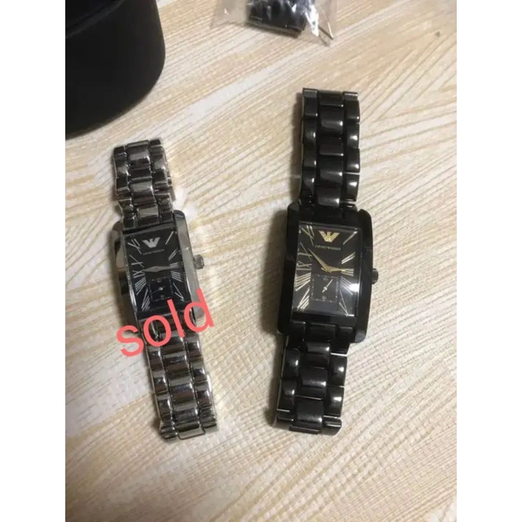EMPORIO ARMANI 手錶 方形 黑 陶瓷製 mercari 日本直送 二手