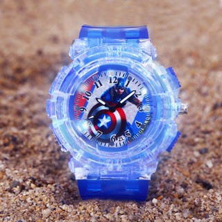 美國隊長兒童手錶/動漫超級英雄LED電子錶石英錶