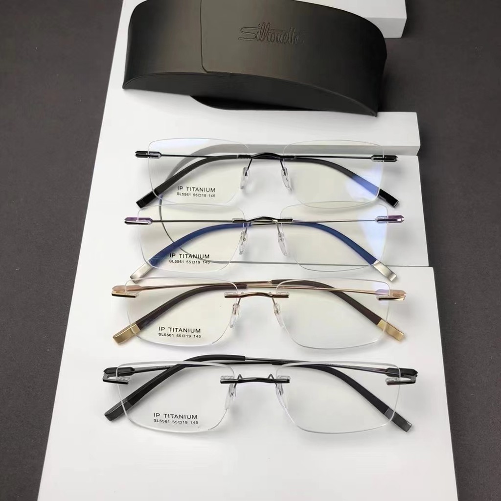 眼鏡架 Silhou SL5561 55-19-145 無框 超輕金屬架 平光近 視眼鏡架 時尚達人 高品質 潮流 休閒