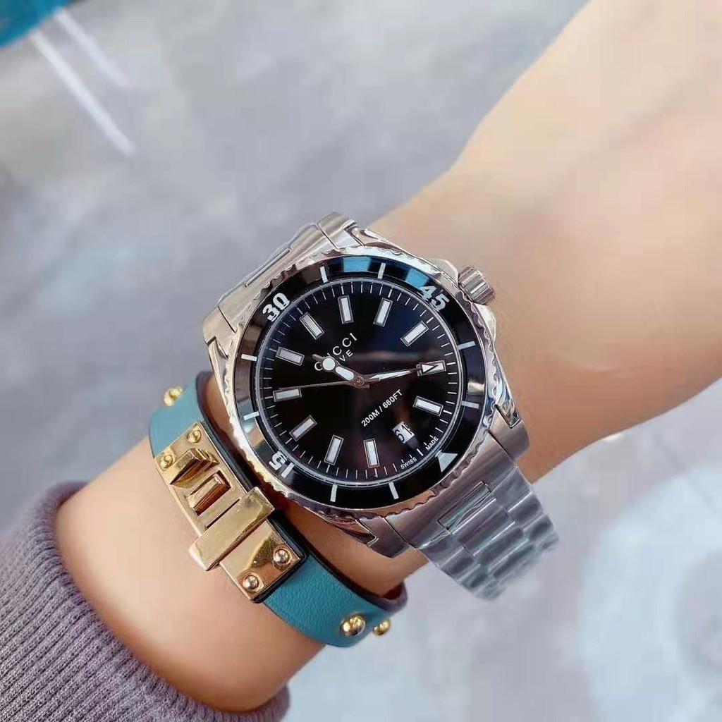水鬼鋼絞索與手錶錶帶手錶新石英手錶情侶手錶非機械手錶GUCCI