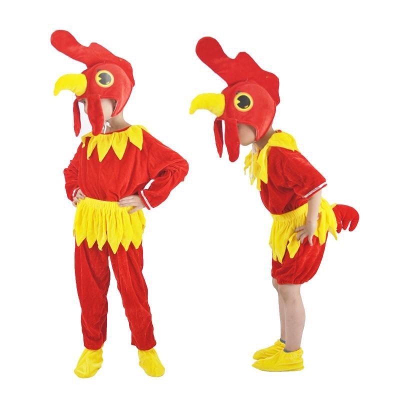兒童公雞雞服裝 3 至 15 歲兒童節動物表演服裝拉特公雞白天鵝表演服裝服裝卡通舞蹈禮服