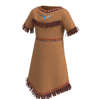 萬聖節cosplay服裝 cos女孩美國原住民服裝兒童洋裝套裝表演服