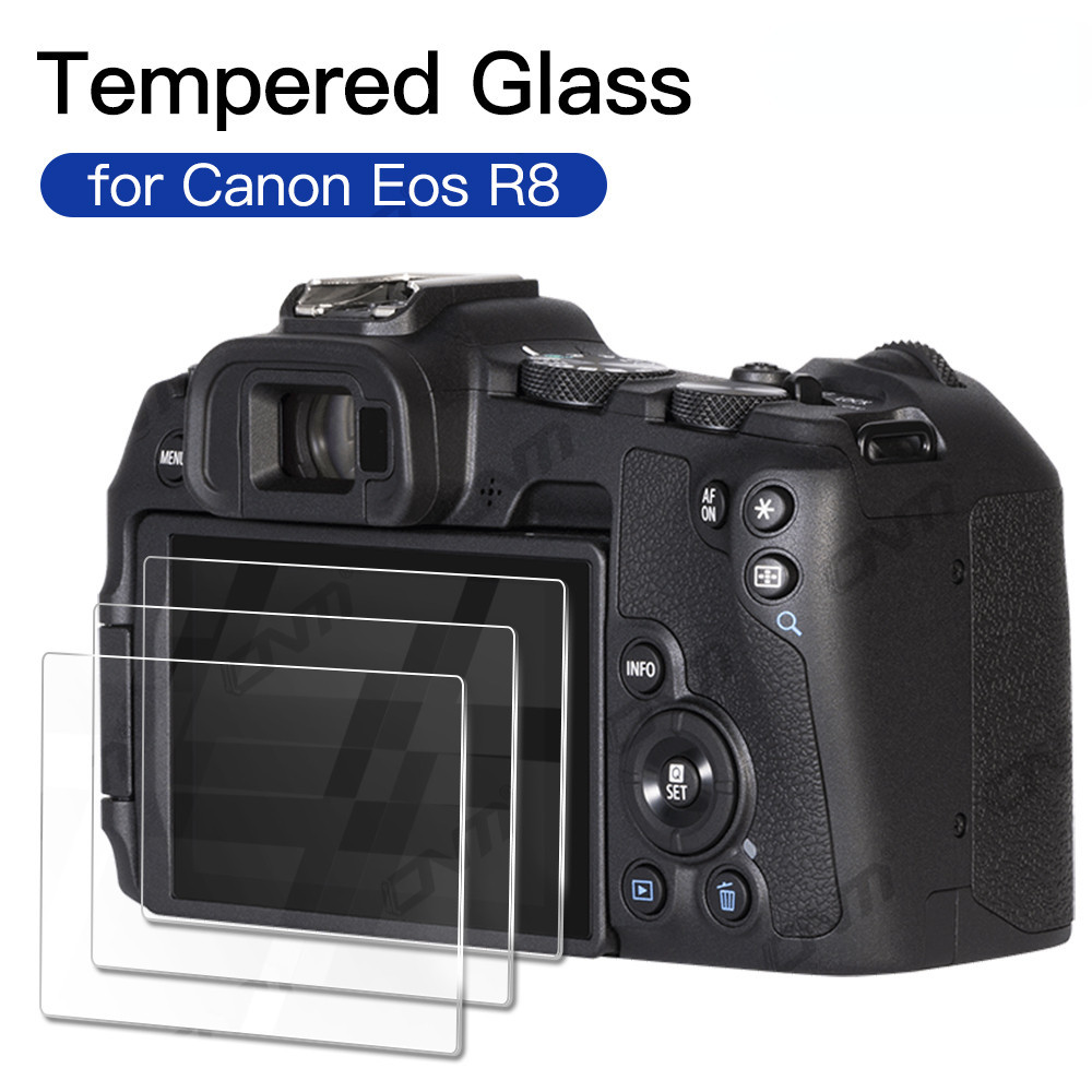 3 片鋼化玻璃適用於佳能 EOS R8 屏幕保護膜防刮相機保護膜