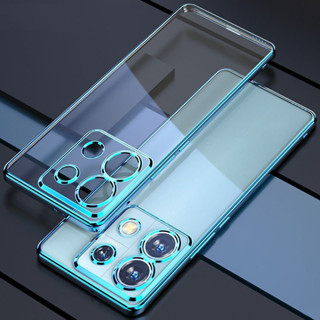 外殼 Redmi Note 13 Pro Plus 4G 5G Poco X6 時尚手機殼電鍍透明不發黃防摔減震軟矽膠手