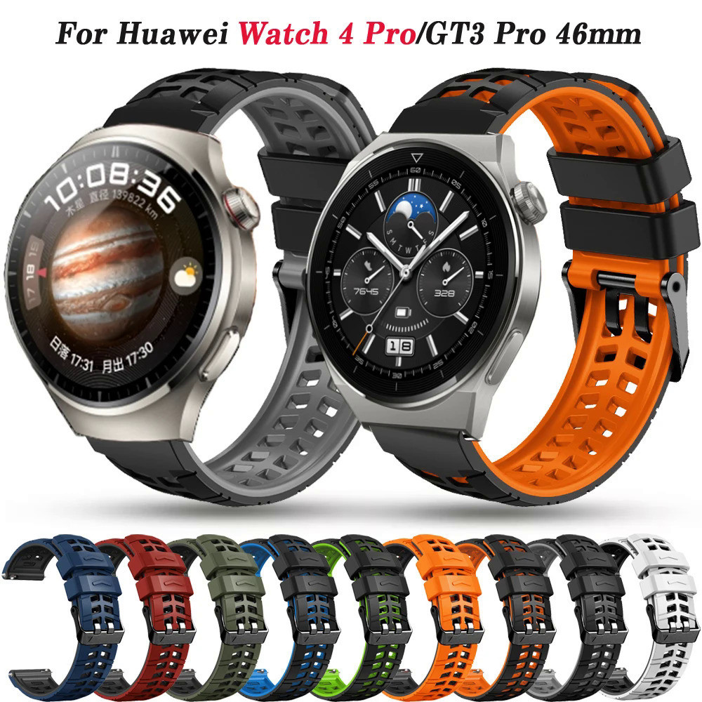 適用於華為watch 4/3 PRO/GT 2 GT3 矽膠錶帶 GT3Pro 46mm榮耀GS PRO GS3替換腕帶