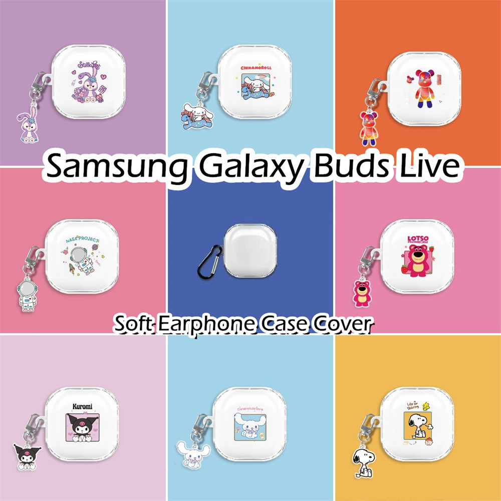 SAMSUNG [有貨] 適用於三星 Galaxy Buds Live Case 透明卡通軟矽膠耳機套