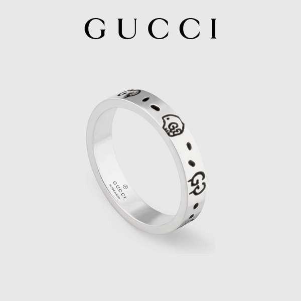 [禮物]GUCCI古馳Gucci Ghost女士男士銀戒指