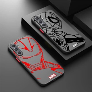 SAMSUNG Marvel Ironman Spider-Man 啞光手機殼適用於三星 Galaxy A52 A53