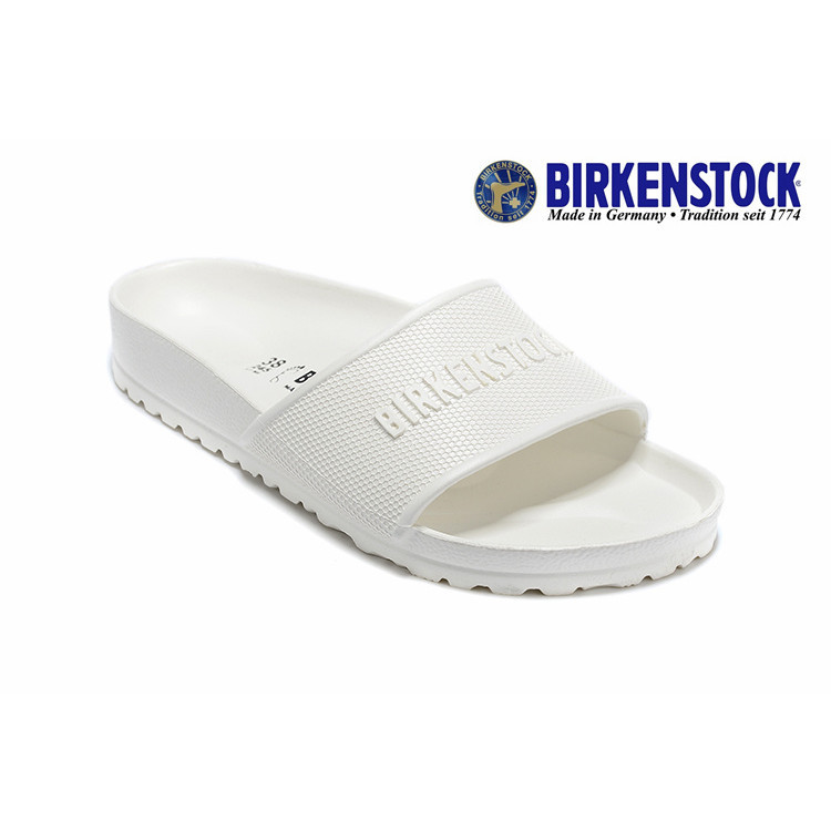 BIRKENSTOCK 勃肯男士/女士經典 EVA 防水拖鞋沙灘休閒鞋 Barbados 系列白色 35-43。