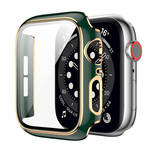 適用蘋果s7手錶iwatch6保護殼膜一體保護套apple watch6/se/5/4代磨砂殼全屏雙色保護膜s6智慧