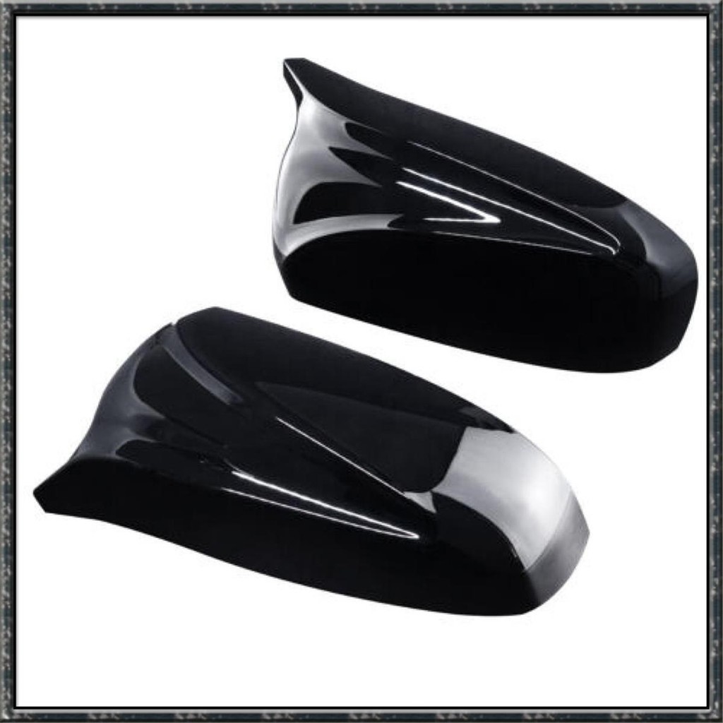 [haidaai01] 適用於 X5 E70 X6 E71 2007-13 側後視鏡罩蓋亮黑色左+右