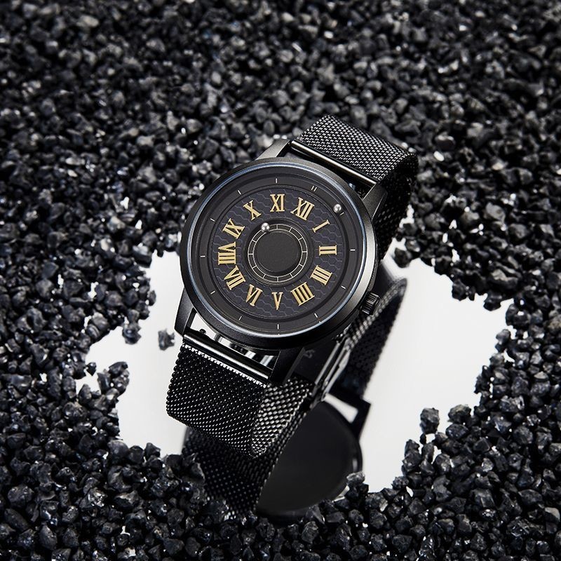磁力手錶男士創意黑科技概念超輕炫酷鋼珠手錶