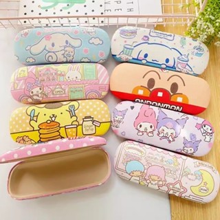三麗鷗眼鏡盒卡哇伊便攜防擠壓太陽鏡收納盒動漫肉桂卷 Hello Kitty 可愛兒童女孩禮物