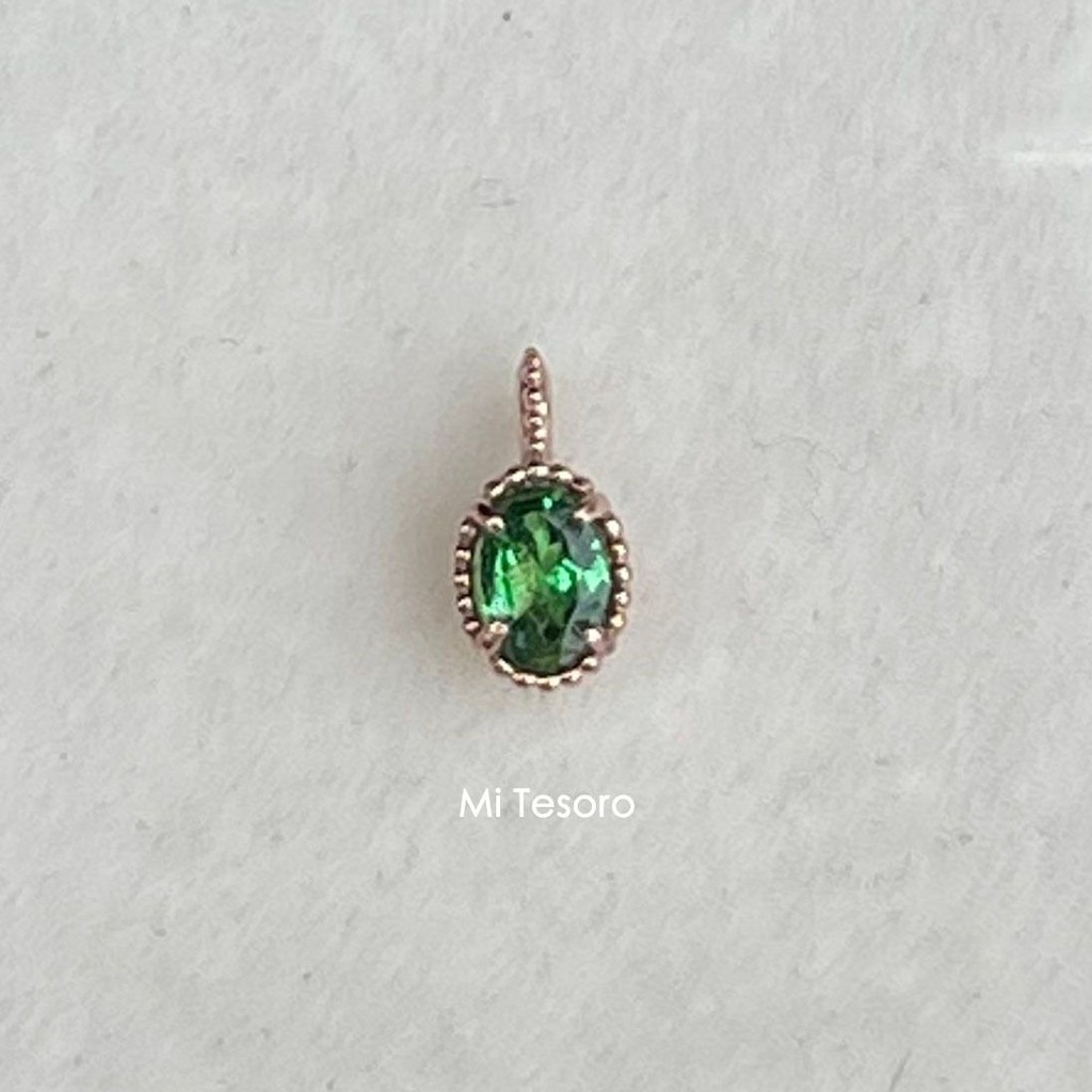 OvalS 莎佛來石墜子-10K真金