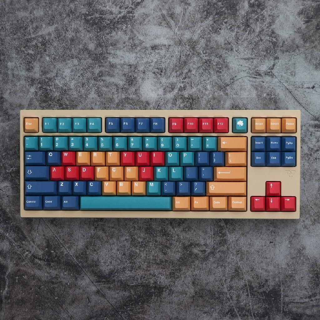 DIY鍵帽#GMK Panels 色板大全套機械鍵盤鍵帽復古多彩PBT熱昇華櫻桃原廠高