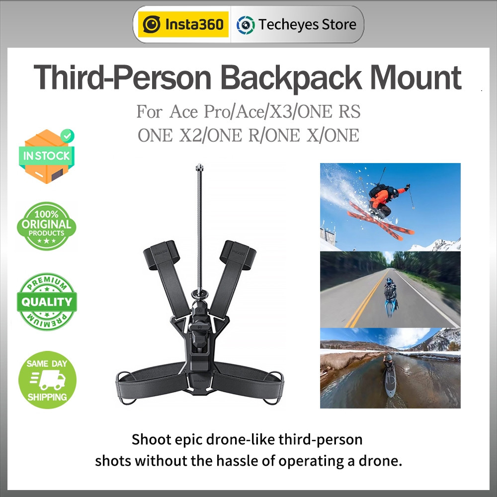 Insta360 第三人背包支架,適用於 Insta360 X4、Ace Pro 2、Ace、X3、GO 3S