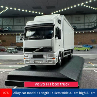 OXFORD沃爾沃FH廂式卡車貨車白色閤金汽車模型模擬收藏擺件1:76