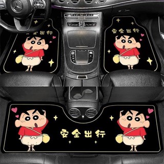 汽車腳踏墊 汽車通用腳墊卡通水晶絨汽車腳墊耐磨速幹車載易清洗車用保護腳墊 汽車腳墊