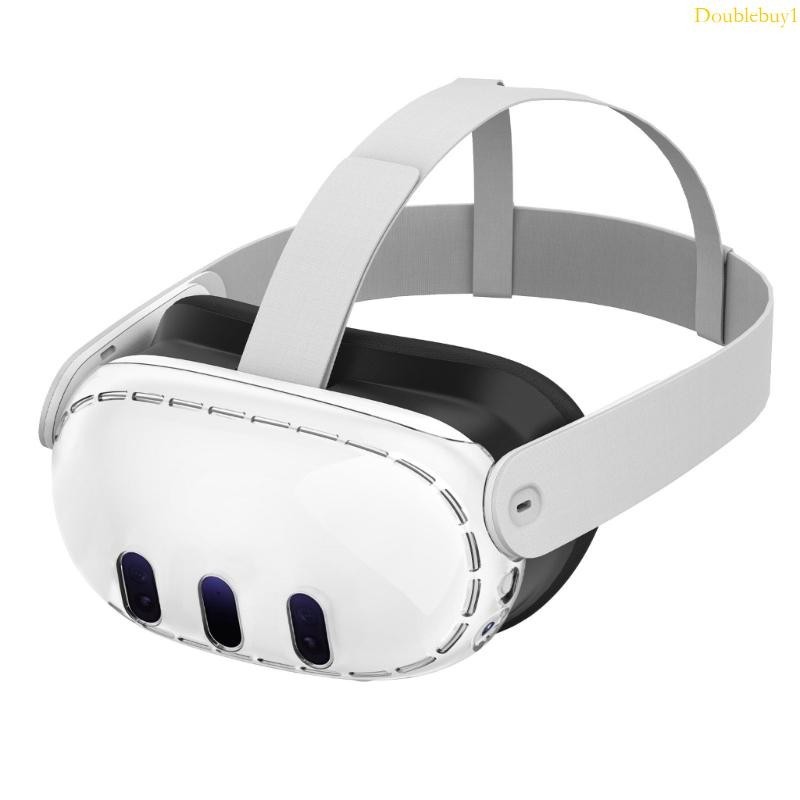 Dou 保護套矽膠套皮膚 VR 保護套適用於 Meta Quest 3 VR 外殼保護套