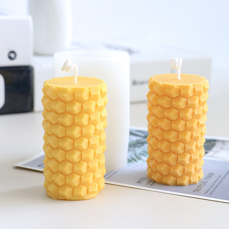 蜂窩蠟燭模具 3D 花卉矽膠模具,用於手工蠟燭肥皂情人節婚禮家居裝飾