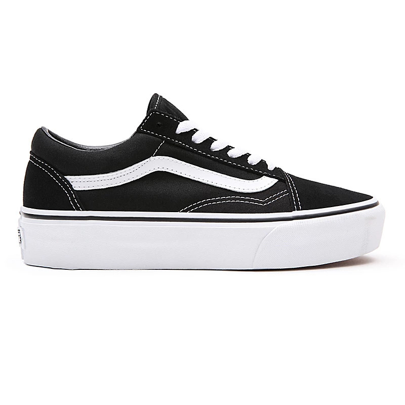 范斯 Vans Old Skool 厚底黑/白