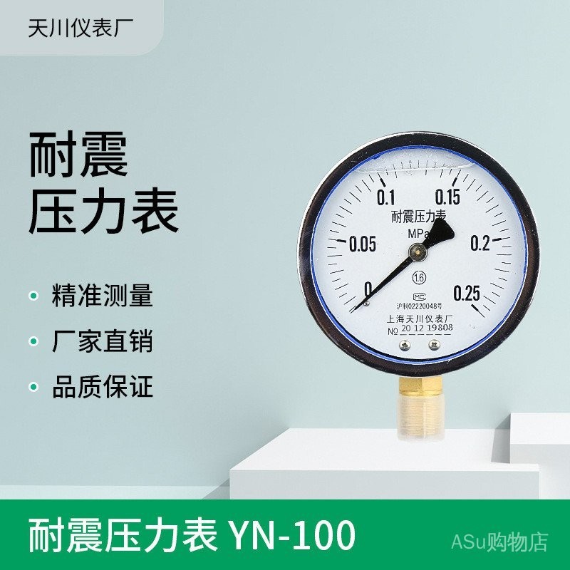 工廠直銷YN-100耐震壓力錶1.6MPa25公斤油壓表 真空充油壓力錶 負壓STCIF