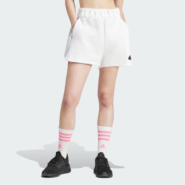 Adidas W Z.N.E. Short IN5149 女 短褲 亞洲版 運動 休閒 高腰 拉鍊口袋 彈性 白