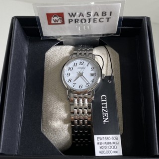 [正品★日本直送]CITIZEN 星辰 EW1580-50B 光動能 Eco-Drive 藍寶石玻璃 錶盤白色 女錶