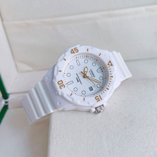 卡西歐casio 白色手錶女 夏天游泳學生指針表LRW-200H-7E2/1B/4B2