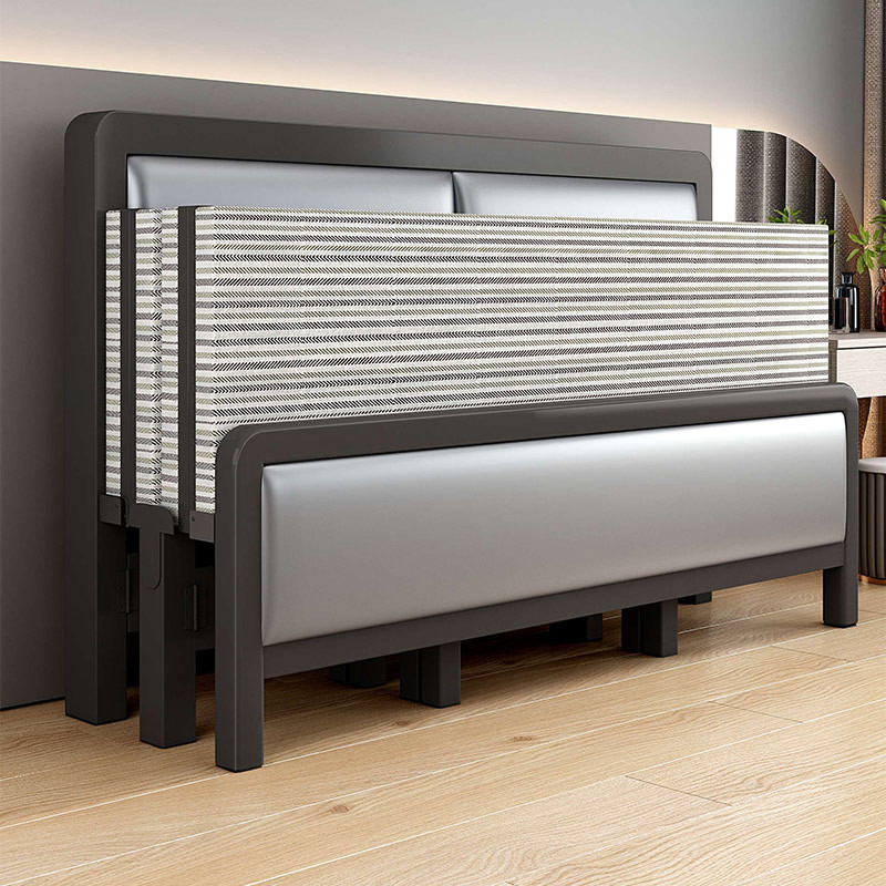 簡易摺疊床家用1.5米鐵藝雙人床出租房用1.2米加粗加厚單人鐵架床