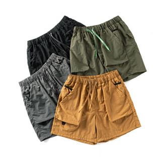 日系工裝短褲 男夏季薄款寬鬆多口袋三分褲 休閒三分褲