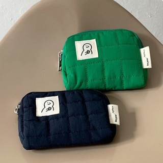 韓國收納包 手拿包 ins小眾包 純色筆袋 貼佈收納 簡約姨媽巾收納 可愛格子化妝包 零錢包